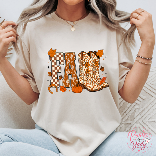 Fall Western Boots Graphic Tee